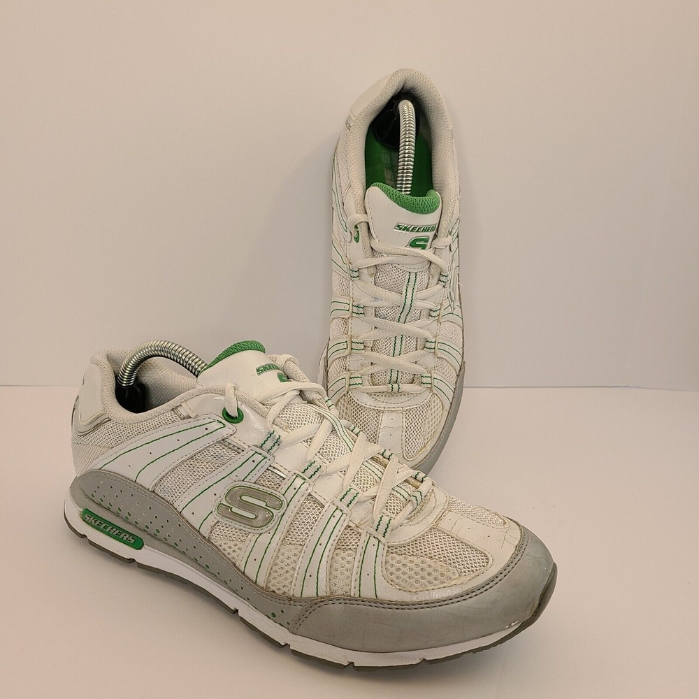 Skechers Sport Sprint Electric Wm's (8) White/Silver/Green Athletic Shoes 12246
